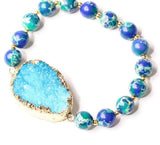 Jade Beaded Stone Bracelet