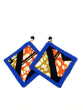 African Print Statement Earrings