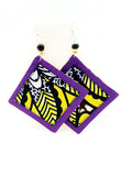 African Print Statement Earrings