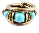 Bronze Stone Bangle Bracelet