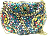 Unique Fashion Handbag with gold and jewel stones