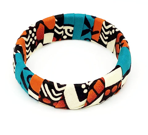 Handcrafted African Print Bangle Bracelet