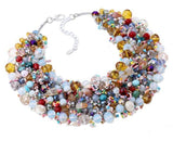 Beads, Crystals and stone Bib Necklace