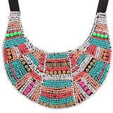 Bead and Stud Statement Necklace