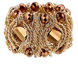 Gold Crystal Bangle Bracelet