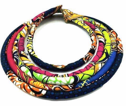 African Print Statement Necklace